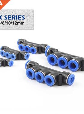 5 Way Pneumatic Fitting Pipe Connector Tube Air Quick Fittin