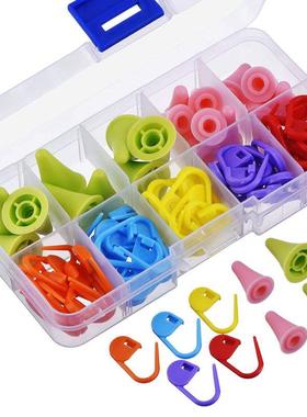 60 Pieces Knitting Crochet Locking Stitch Markers Mix Color