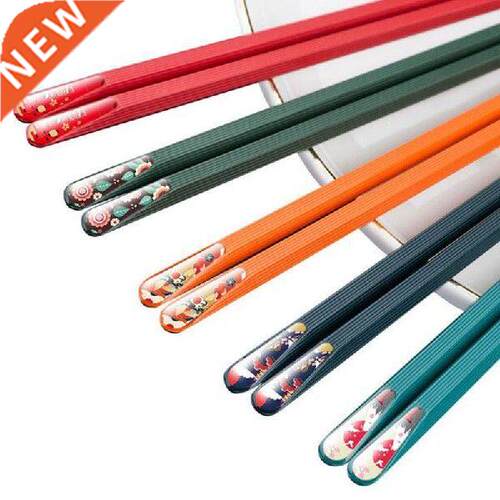 5 Pairs Plastic Nail Chopsticks Cooking Pointed Chop Sticks