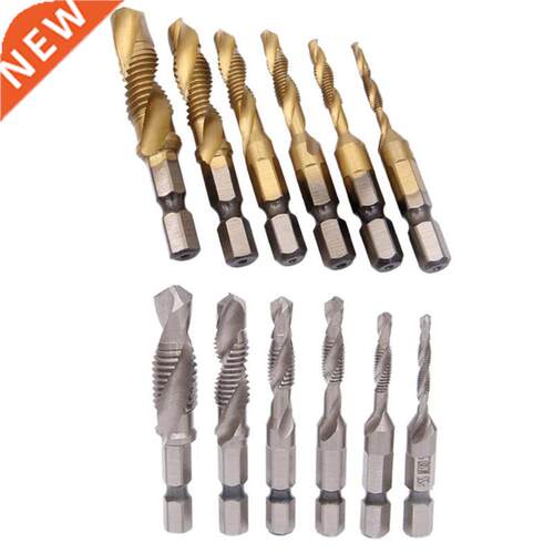 6pcs Hand Tap Hex M3 M4 M5 M6 M8 M10 Shank HSS Screw Spiral