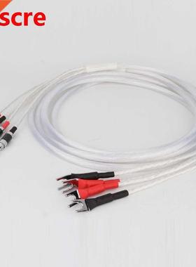 2021New One Pair HIFI Silver-Plated Speaker Cable Hi-END 4N