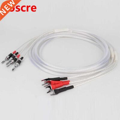 2021New One Pair HIFI Silver-Plated Speaker Cable Hi-END 4N
