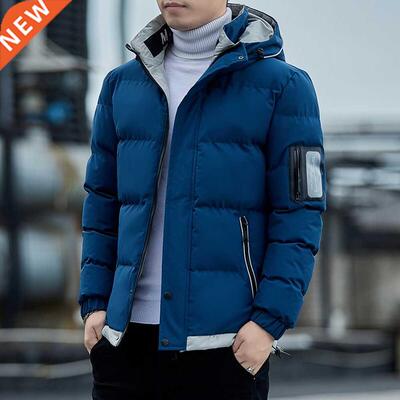 Korean Fashion Puffer Jacket Men Cotton Padded Jacket Men Fa