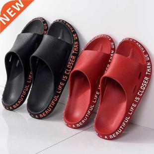 Summer Women Men Slippers Beach Slide Sandals Cute Words Alp