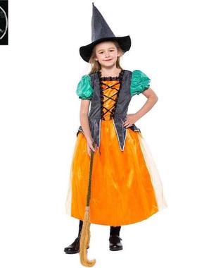 children's Halloween dress girls little witch princess dress