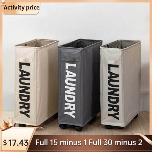 Oxford Laundry Basket With Wheels ulti-Functional Corner Sl