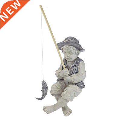 Garden Statue Gone Fishing Boy Garden Ornaments Resin