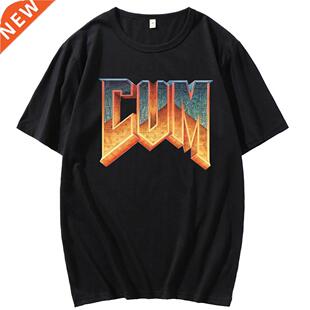 Doom Cum Shirt Vintage Graphic Tee Shirt For Men Pure cotton