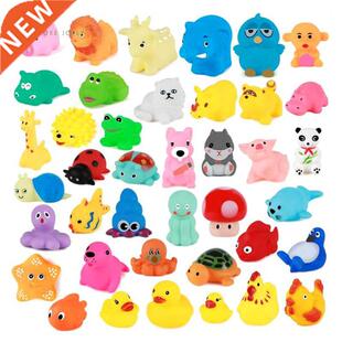 10Pcs/Set Cute Baby Bath Toys Wash Play Animals Soft Rubber