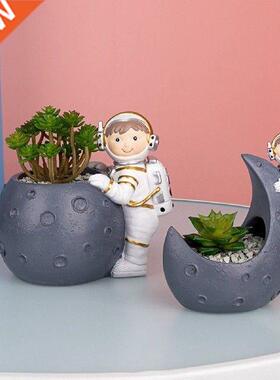 Astronaut Resin Cute Spaceman Vase Flowerpot Decorative