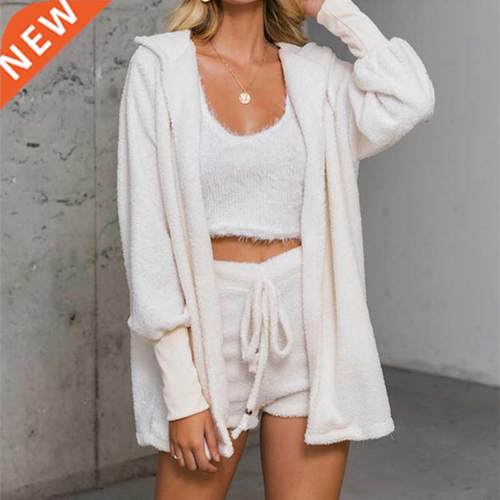 Lounge Wear Sexy Plus Size 3 Piece Set Women Crop Tops Off W