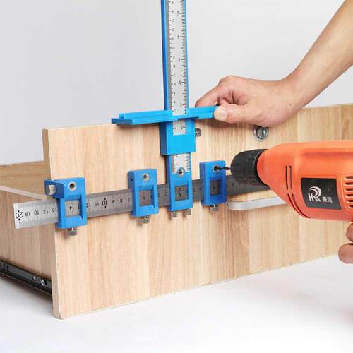 Detachable Hole Punch Jig Tool Center Drill Bit Guide Set Sl