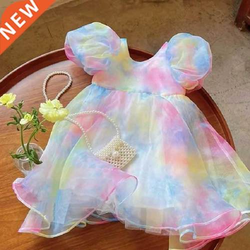 2022 New Arrival Girls Fashion Chiffon Dress Elegant Floral