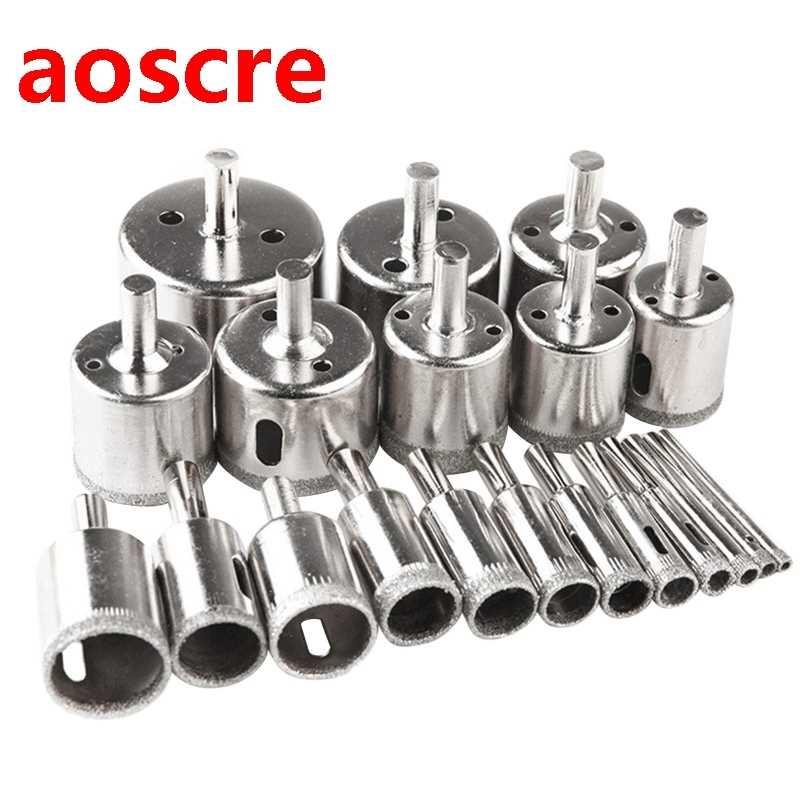 20pcs 4-50mm Diamond Coated Hole Saw Drill Bits for Tiles Ma