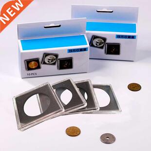 Acrylic Coin Storage Boxes 12Pcs Capsule Dollar Coins Snaps