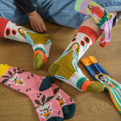 Autumn/Winter Couples Skateboard Sox Creative Abstract Art H