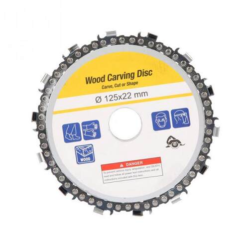 5 nch 14 Tooth Wood Carvng Dsc Angle Grnder Chan Dsc W
