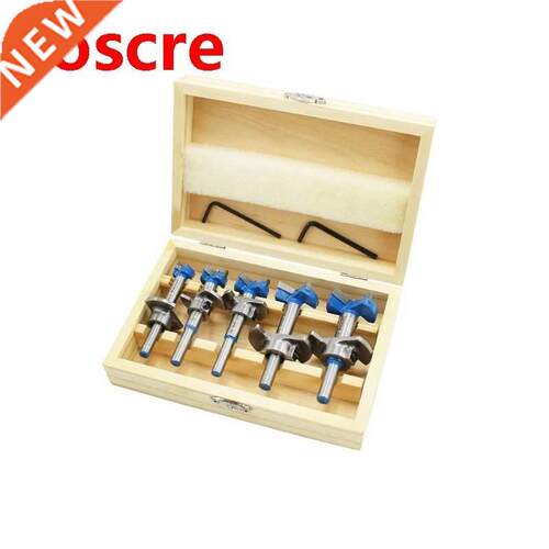 5pcs Adjustable Carbide Forstner Drill Bits Hinge Hole Opene