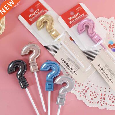 Baking Cute Solid Color Question Mark Candle Decoration Wedd