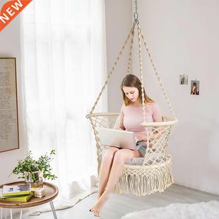 Nordic Cotton Rope Hammock Chair Handmade Knitted Indoor Out