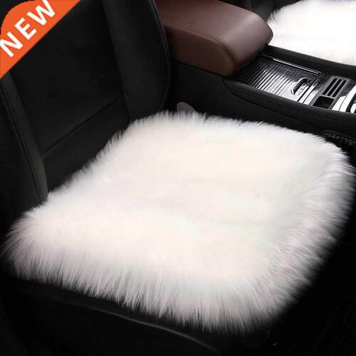 Faux Fur Car Seat ver Plush Winter White Universal Automotiv