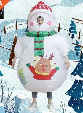 Christmas inflatable snowman dress elk pattern 190T printed