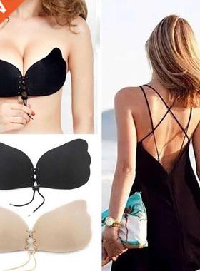 Silicone Self Aesive Push-Up Bra Backless Strapless Drawst