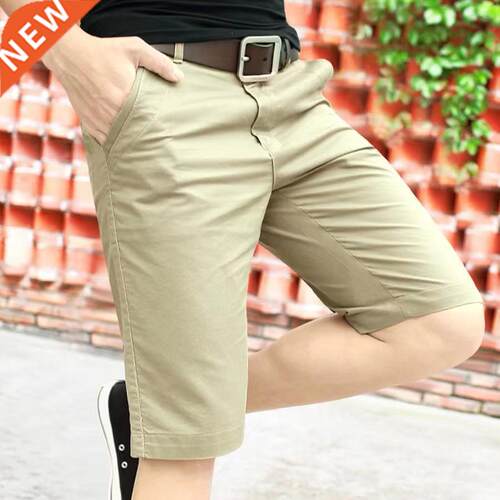 Summer 100% Cotton Solid Shorts Male High Quality Casual Bus
