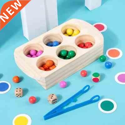Wooden bead color classification box game early childhood e
