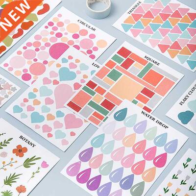 Colorful Decorative Colored Heart-Shaped Adhesive Sticker