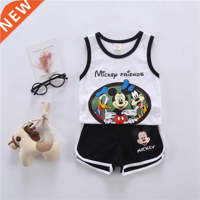 Summer Cartoon Mickey Mouse Donald Kids Boy Clothes Sleevele