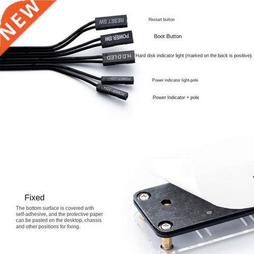 Desk Computer PC Power Switch Button Cable External Resta