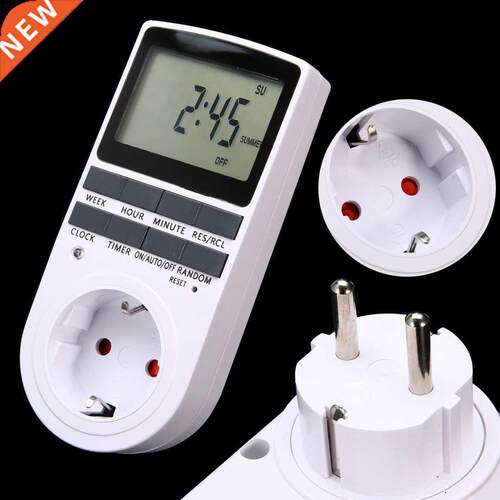 Timer Switch Socket EU Plug-in Programmable 7 Day 12/24 Hour