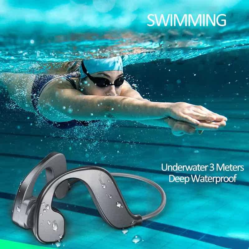 Bone Conduction Swimming Headphones IPX8 Depth Waterproof O