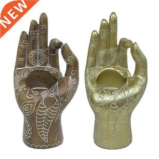 Buddha Yoga Candle Holder Resin Home Tabletop Tealights