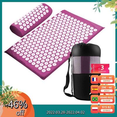 Acupressure Mat Massage Relieve Stress Back Body Pain Spike