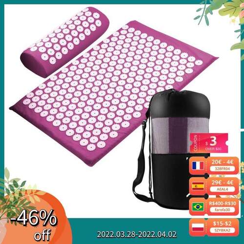 Acupressure Mat Massage Relieve Stress Back Body Pain Spike