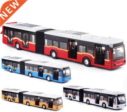 1:50 alloy pull back double bus,high simulation city bus mod