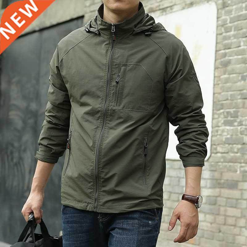 Men's Waterproof Military Jacket Spring Autumn Casual Windbr图片