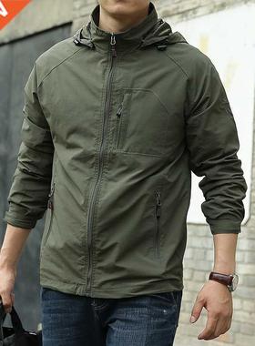 Men's Waterproof Military Jacket Spring Autumn Casual Windbr