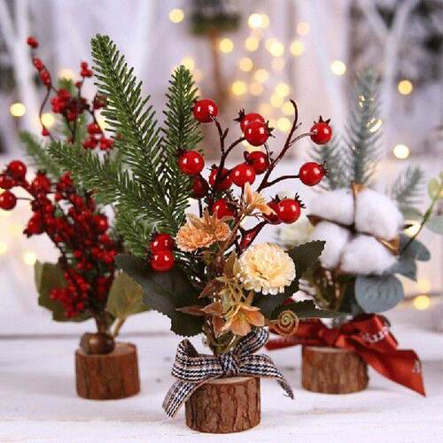 Christmas Decorations For Home Table Artificial Berry