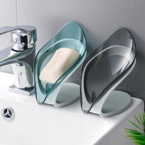 1pc Leaf Shape Soap Dish Bathroom Soap Holder Toilet Shower