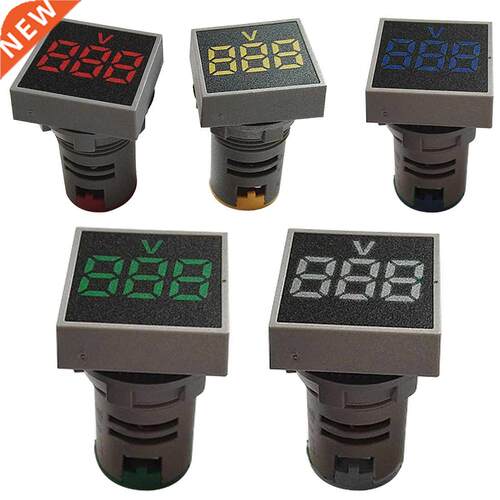 22MM AC 12-500V Voltmeter Square Panel LED Voltage Meter Ind
