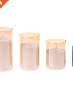 3pack Flameless Led Candles Flickering Timer Remote Fake Wic
