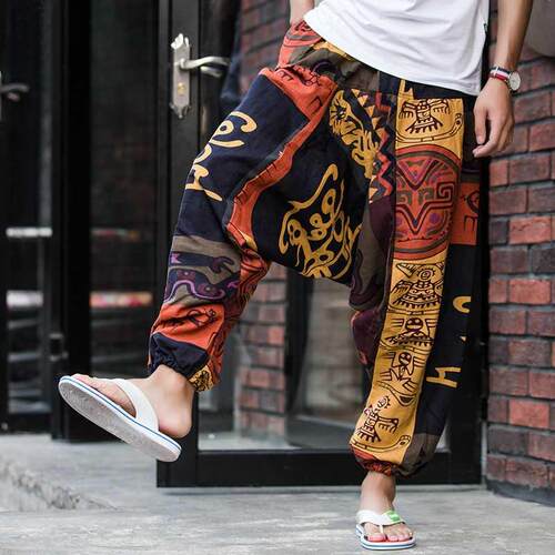 Men Women Baggy Harem Pants Hip hop Joggers Causal Loose Tro