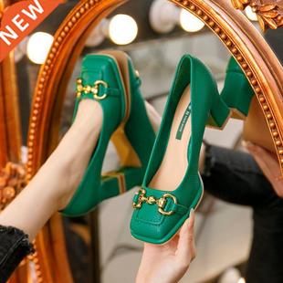 ndy Sense of Design Elegant Green High Heels Women's 2022 Ne