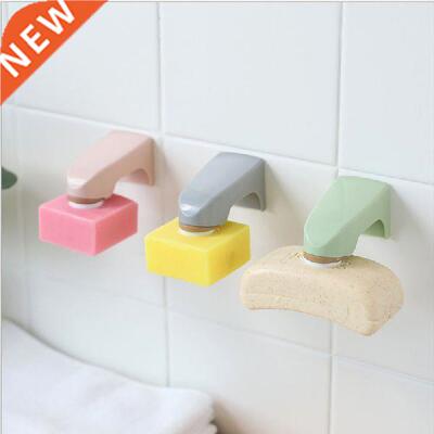 Soap Dishes Drain Magnetic Wall Mounted Soap Sponge Holder S