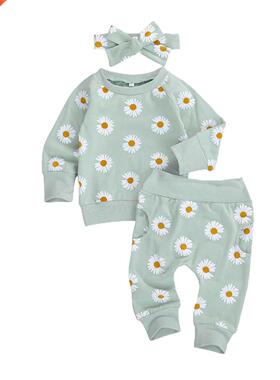 0-18M Newborn Infant Baby Girl Clothes Set Long Sleeve Sweat