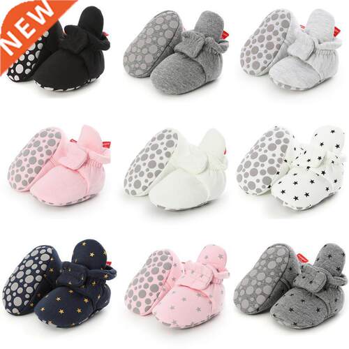 KIDSUN Baby Crib Shoes Infant Girl Sock Shoes Warm Booties S
