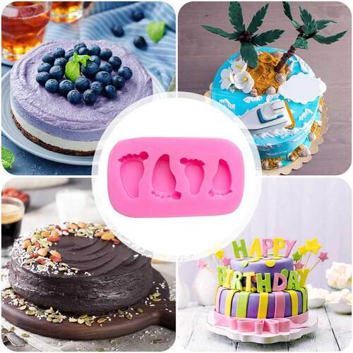 Cute Baby Foot Silicone Fondant Molds Chocolate Mold Sugar